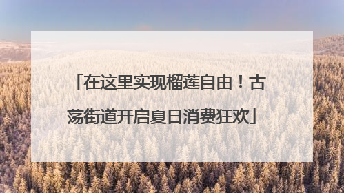 在这里实现榴莲自由！古荡街道开启夏日消费狂欢