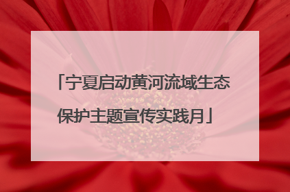 宁夏启动黄河流域生态保护主题宣传实践月