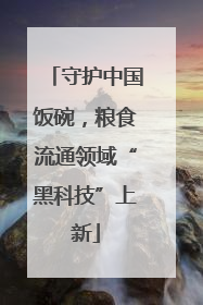 守护中国饭碗，粮食流通领域“黑科技”上新