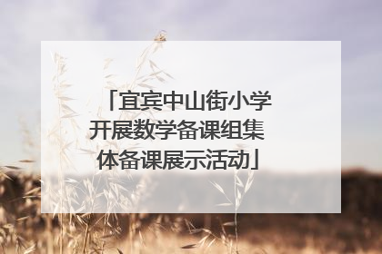 宜宾中山街小学开展数学备课组集体备课展示活动