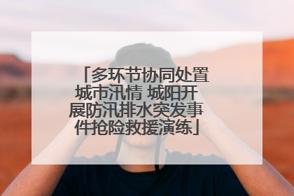 多环节协同处置城市汛情 城阳开展防汛排水突发事件抢险救援演练