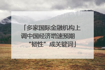 多家国际金融机构上调中国经济增速预期 “韧性”成关键词