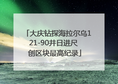 大庆钻探海拉尔乌121-90井日进尺 创区块最高纪录