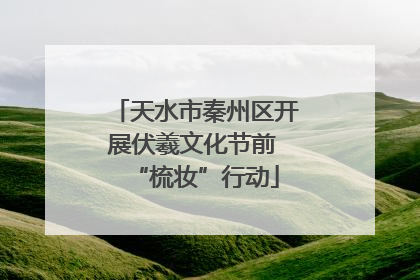 天水市秦州区开展伏羲文化节前 “梳妆”行动