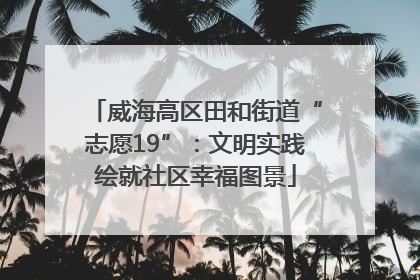 威海高区田和街道“志愿19”：文明实践绘就社区幸福图景