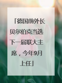 德国前外长贝尔伯克当选下一届联大主席，今年9月上任