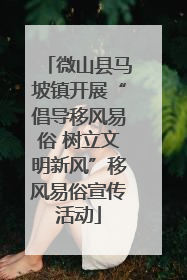 微山县马坡镇开展“倡导移风易俗 树立文明新风”移风易俗宣传活动