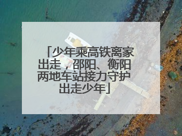 少年乘高铁离家出走，邵阳、衡阳两地车站接力守护出走少年