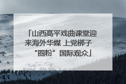 山西高平戏曲课堂迎来海外华媒 上党梆子“圈粉”国际观众