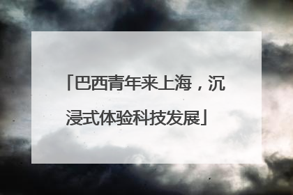巴西青年来上海，沉浸式体验科技发展