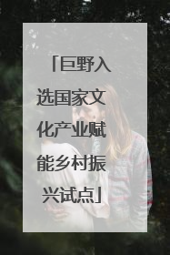 巨野入选国家文化产业赋能乡村振兴试点