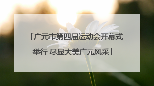 广元市第四届运动会开幕式举行 尽显大美广元风采