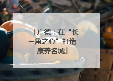 广德：在“长三角之心”打造康养名城