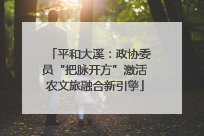 平和大溪：政协委员“把脉开方”激活农文旅融合新引擎