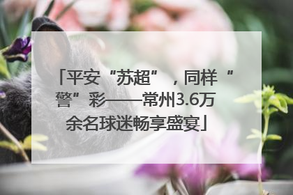 平安“苏超”，同样“警”彩——常州3.6万余名球迷畅享盛宴