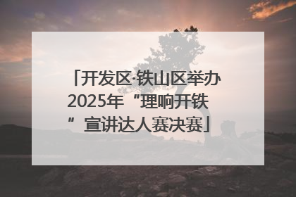 开发区·铁山区举办2025年“理响开铁”宣讲达人赛决赛
