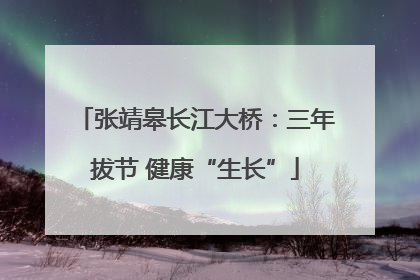 张靖皋长江大桥：三年拔节 健康“生长”