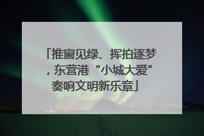 推窗见绿、挥拍逐梦，东营港“小城大爱”奏响文明新乐章