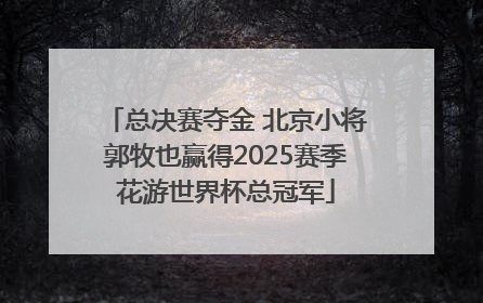 总决赛夺金 北京小将郭牧也赢得2025赛季花游世界杯总冠军