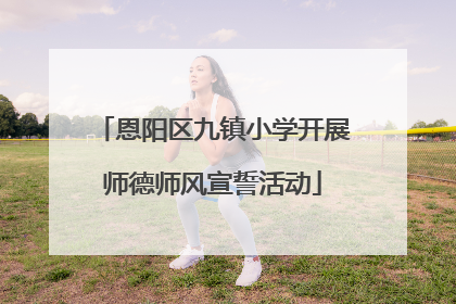 恩阳区九镇小学开展师德师风宣誓活动