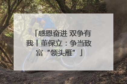感恩奋进 双争有我丨董保立：争当致富“领头雁”