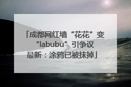 成都网红墙“花花”变“labubu”引争议 最新：涂鸦已被抹掉