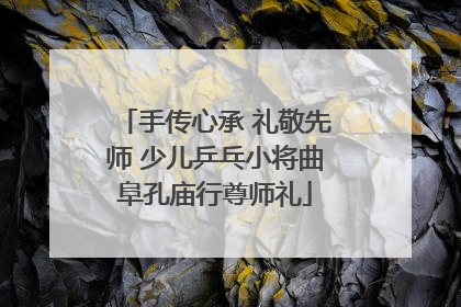 手传心承 礼敬先师 少儿乒乓小将曲阜孔庙行尊师礼