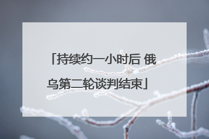 持续约一小时后 俄乌第二轮谈判结束