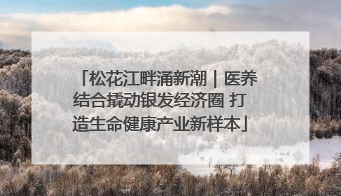 松花江畔涌新潮｜医养结合撬动银发经济圈 打造生命健康产业新样本