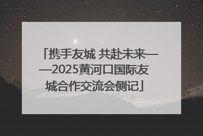携手友城 共赴未来——2025黄河口国际友城合作交流会侧记