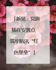 新晃：党旗插在安置点 筑牢防汛“红色堡垒”