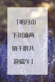 明月山下川渝两镇干群共迎端午