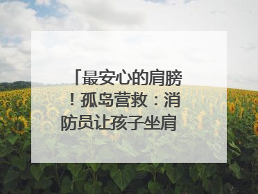 最安心的肩膀！孤岛营救：消防员让孩子坐肩头，在齐腰洪水里稳如泰山