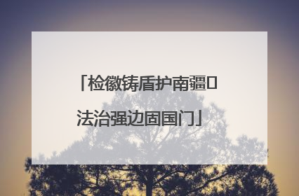 检徽铸盾护南疆 法治强边固国门