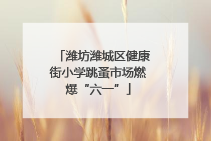 潍坊潍城区健康街小学跳蚤市场燃爆“六一”