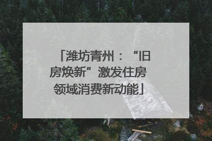 潍坊青州：“旧房焕新”激发住房领域消费新动能