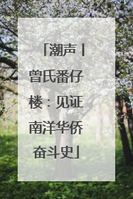 潮声丨曾氏番仔楼：见证南洋华侨奋斗史