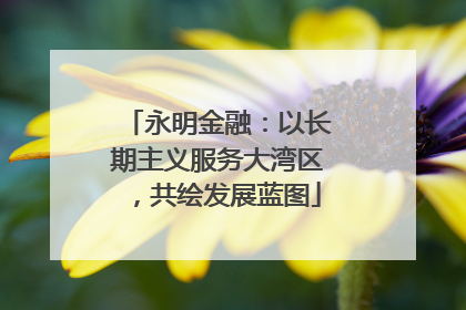 永明金融：以长期主义服务大湾区，共绘发展蓝图