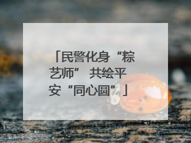 民警化身“粽艺师” 共绘平安“同心圆”