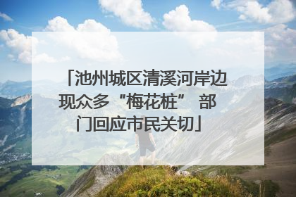 池州城区清溪河岸边现众多“梅花桩” 部门回应市民关切