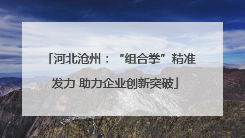 河北沧州：“组合拳”精准发力 助力企业创新突破