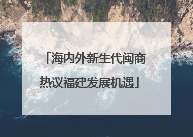 海内外新生代闽商热议福建发展机遇
