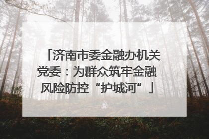 济南市委金融办机关党委：为群众筑牢金融风险防控“护城河”