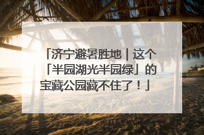 济宁避暑胜地｜这个「半园湖光半园绿」的宝藏公园藏不住了！