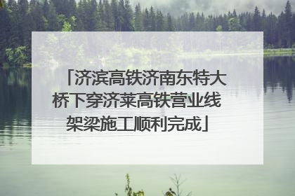 济滨高铁济南东特大桥下穿济莱高铁营业线架梁施工顺利完成