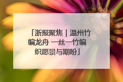 浙报聚焦｜温州竹编龙舟 一丝一竹编织愿景与期盼