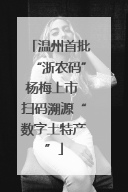 温州首批“浙农码”杨梅上市 扫码溯源“数字土特产”