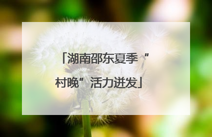 湖南邵东夏季“村晚”活力迸发
