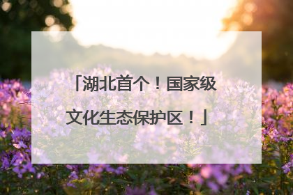 湖北首个！国家级文化生态保护区！