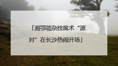 湘鄂赣杂技魔术“派对”在长沙热闹开场